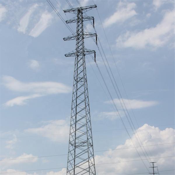 Torre de aço quente da transmissão da galvanização Q345B do mergulho