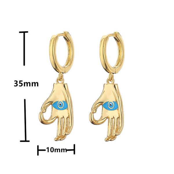 Латунный шкентель дурного глаза эмали