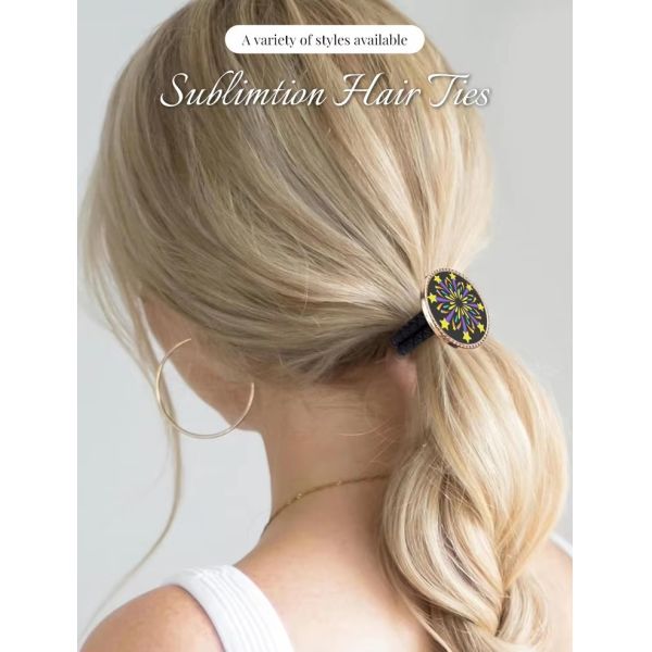 Personalized Blank Sublimation Hair Ties DIY Heat Transfer Elastic Headbands For Women Gift