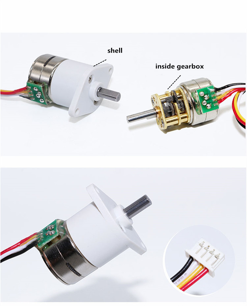 Моторы DC червя GM12 15BY Stepper 2 скорость угла проводов 18d участка 4 Stepper