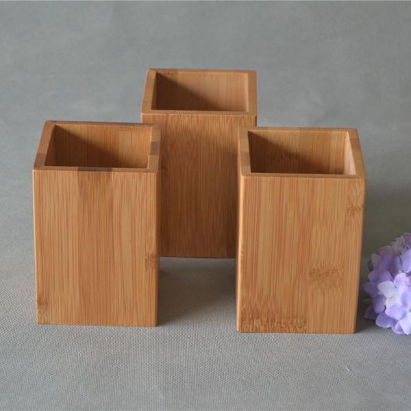 Multi Purpose Bamboo Wood Desk Pen Pencil Holder Stand Pencil Cup Pot Desk Organizer