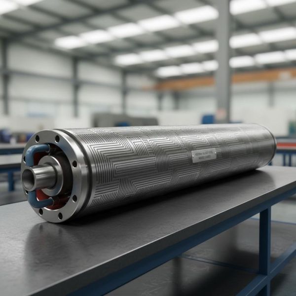 42CrMoA Alloy Steel Water Cooled Embossing Roller with Internal Water Cooling and 600-6000mm Length for MDF Wood Panel Hot Press