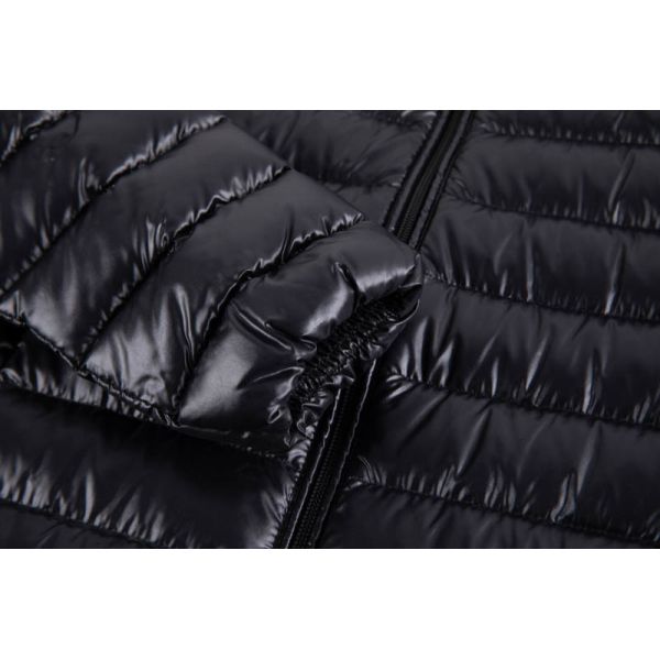 Men's Ultra Light Shiny Black Wind-Resistant Down Jacket Packable Puffer Jacket