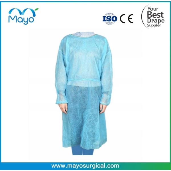 Медицинские синие одноразовые изоляционные халаты Синие без латекса для больниц, медицинских учреждений, врачей
