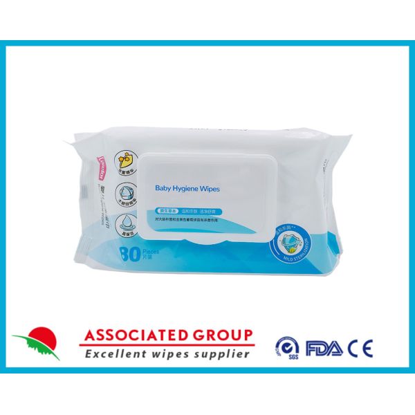 Естественная ткань Биоразлагаемые детские мокрые салфетки с крышкой 80 штук