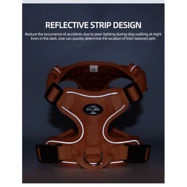 Pet Massage Oxford Cloth Chest Harness Reflective Adjustable Vest Style For Small Medium And Large Dogs