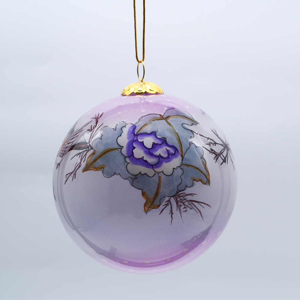 Chinese Hand-painted  Inside Painted Glass  Christmas Ball for Christmas Tree Decor