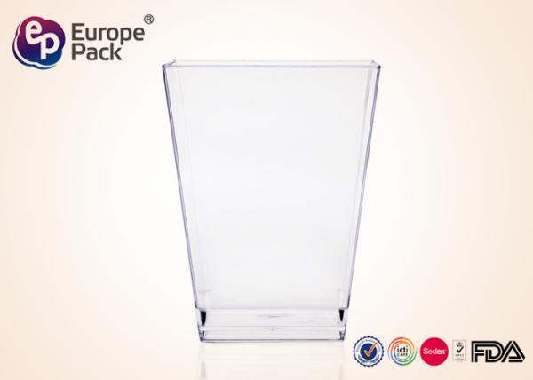 5 OZ Mini Square Plastic Dessert Cups Disposable Dessert Containers 160Ml