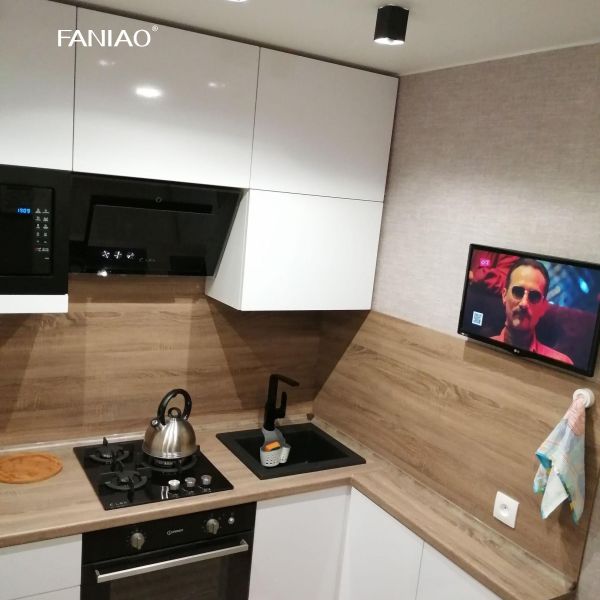 Квартирные кухонные шкафы для маленьких помещений Меламин гостиничный номер Малые кухонные шкафы для строителей