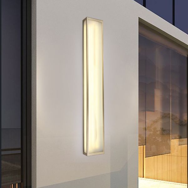 European-style stainless steel outdoor wall light glass villa courtyard wall light community exterior wall light