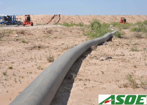 Black Nitrile Rubber Water Delivery Pipes , 660ft Layflat Water Discharge Hose