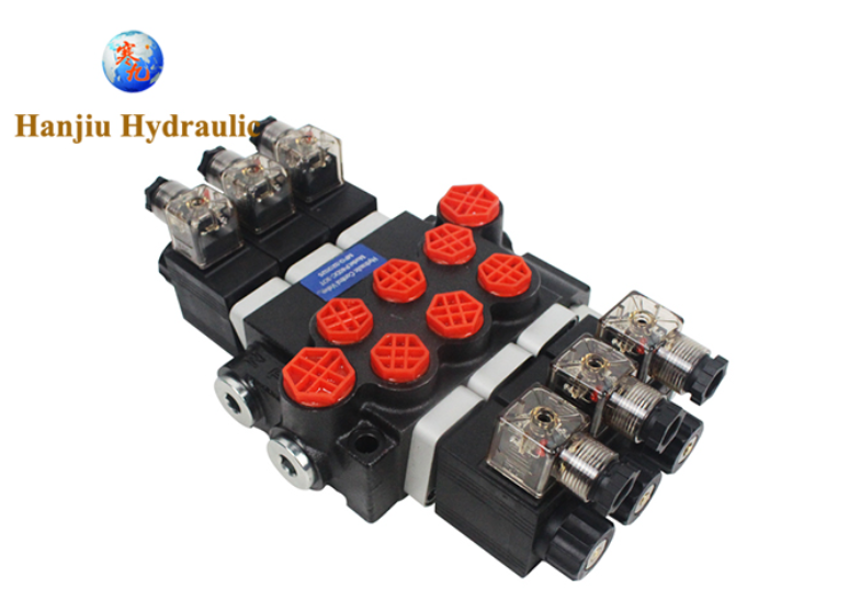 P50 Series Monoblock Control Valves 2 Spool 50 Liters Solenoid Control 12V DC And 24V DC 250 Bar