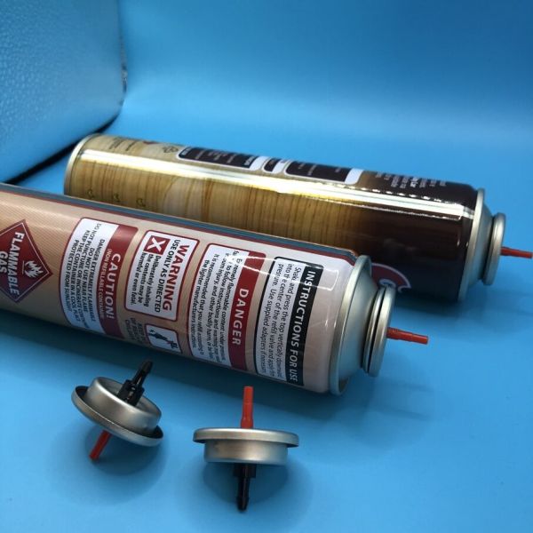 Válvula de reabastecimiento del encendedor de gas de temperatura normal de plástico o material de tallo metálico de una pulgada