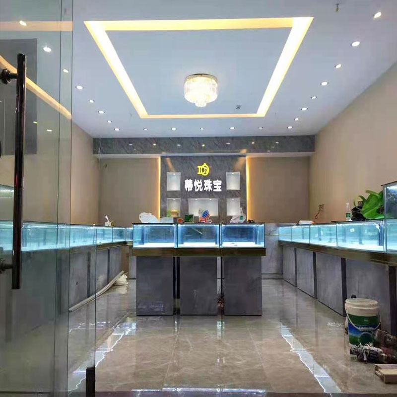 Commercial Sectional Display Furniture for Gold Jewelry Mall Display Kiosk Showcase