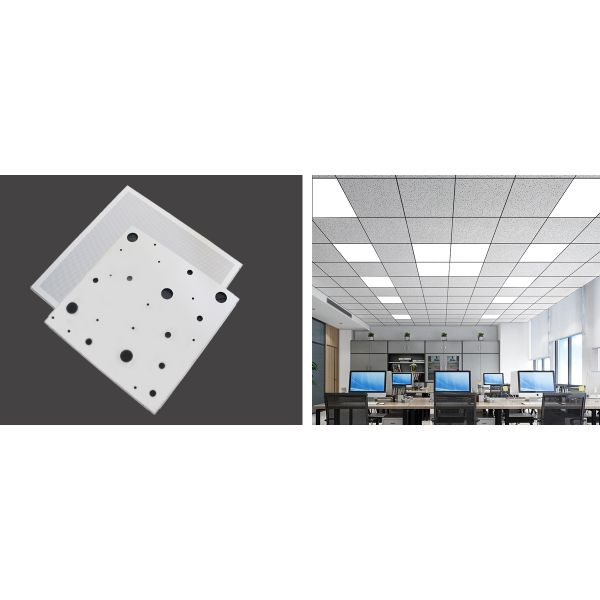 Galvanized Steel Lay In Ceiling Tiles AA Grade Fireproof Lightweight 1.5 Lbs Per Tile Ceiling Solution for Commercial Buildings