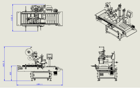Dual Mode Automatic Labeling Machine Horizontal Round Bottle Labeling Machine PLC Control