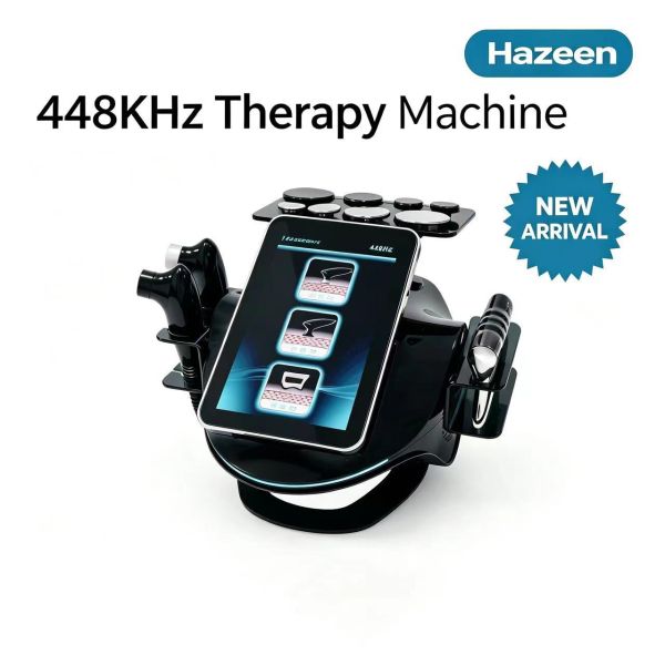 Hazeen Tecar Physical Therapy Device 500W 448KHz Tecar Therapy Diathermy Device for 10 Body Parts, Tecar Physical Therapy Device, Portable CET RET RF Diathermy Device for Body