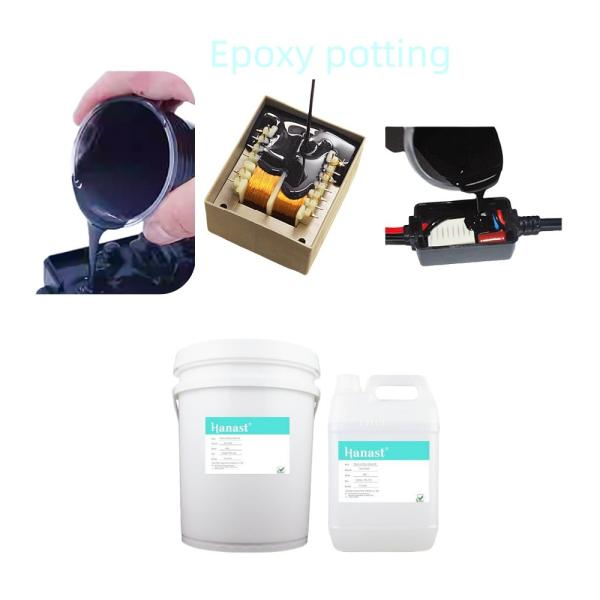 Two Component Epoxy Potting Compound Resin Thermal Conductive Clear Black Liquid