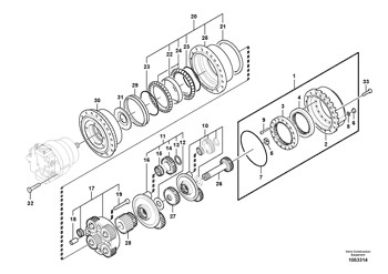 Отверстия VOE 14557192 прибора 24 перемещения экскаватора старого стиля EC460 Vol-vo