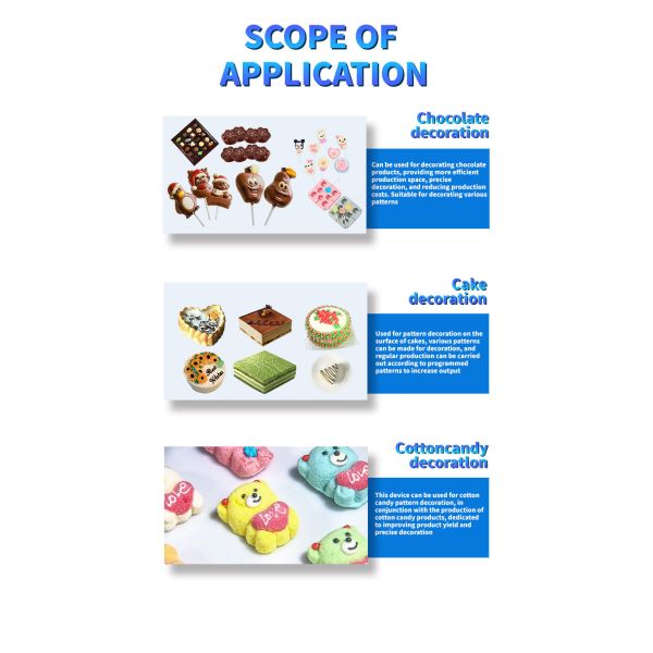 Automatic 4 Colors Stainless Steel Visual Chocolate Dripping Machine Cake Decorating Machine for Making Candy Ice Cream