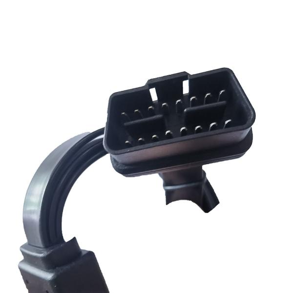 Flat Ribbon Obdii Splitter Cable , Obd2 16 Pin Male To Female Extension Cable