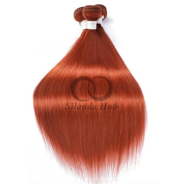 Ginger Orange Straight Remy Human Hair Bundles Sew In Weave Bundles Brazilian Bundle Deals