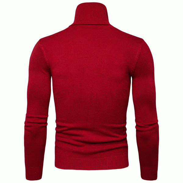 2022 Men's Solid Color Sweater with Two Lapels and High Elastic Material Function