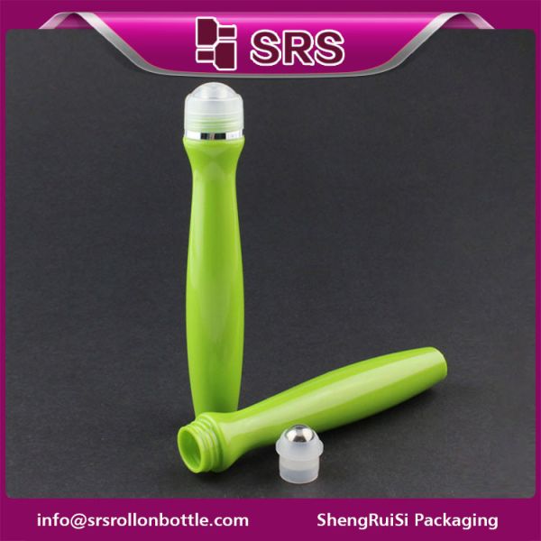 SRS high quality plastic 15ml eye cream empty roller ball bottle