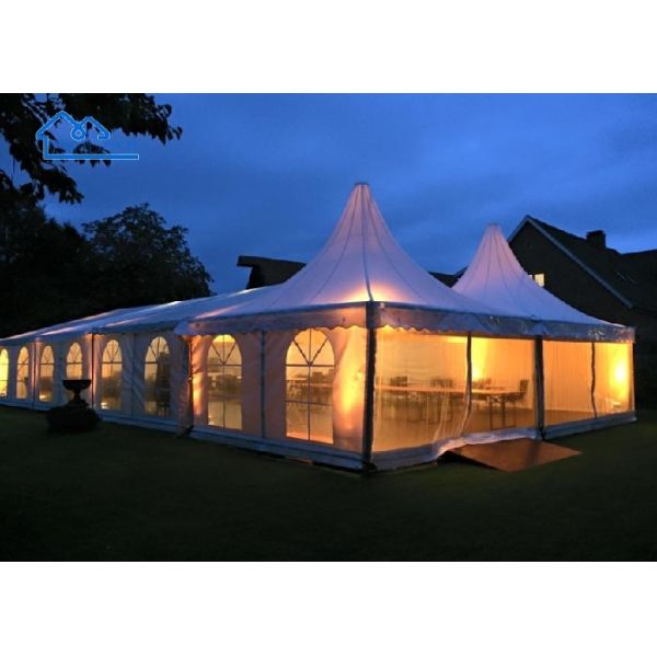Elegant Backyard Party Marquee Tents Hard-Pressed Aluminum Double-Layer Roof Canopy Structure