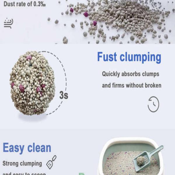 OEM Bentonite Cat Litter Sand Dust Free 0.8mm-3.8mm Bentonite Litter Sand