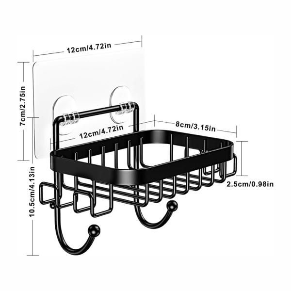 No Drilling Durable Stainless Steel Soap Dish Holder for Bathroom and Kitchen