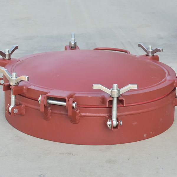 Corrosion Resistant DN500 Carbon Steel Quick Opening Manhole Cover For 90% Concentrated Sulfuric Acid
