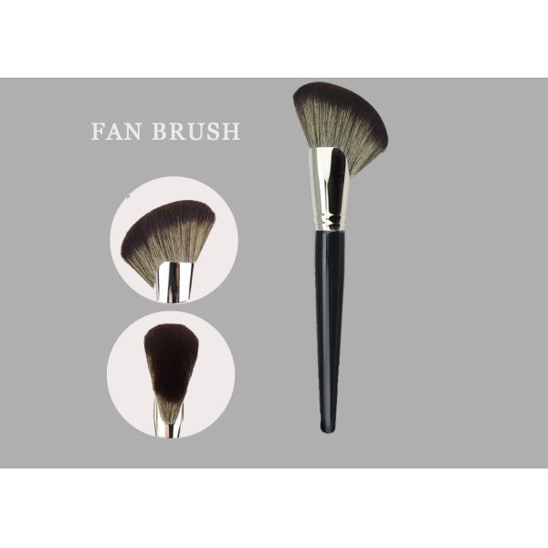 Изготовленный на заказ макияж порошка контура стороны метки частного назначения чистит мягкие синтетические волосы щеткой с деревянной ручкой