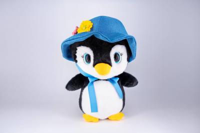 PP Cotton Kawaii Cartoon Soft Plush Toys Penguin Stuffed Animals With Flower Hat OEM