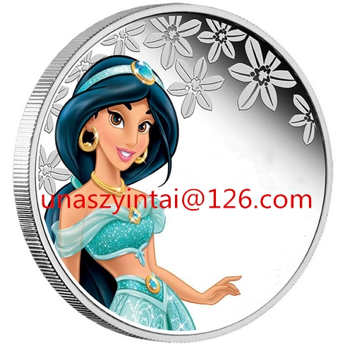 The gift of EASTER Cartoon Princess Belle Unique metal coin