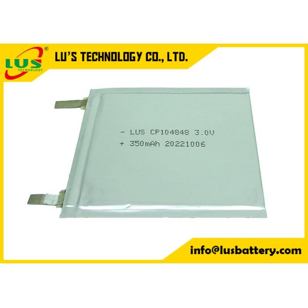 Thin Pouch Batteries CP104848 3v primary lithium battery 350mah super thin cell OEM for cards