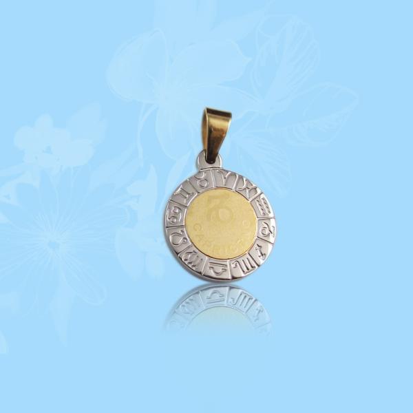 Fashion High Quality Fashion Stainless Steel Round Shapped Necklace Pendant LPR377