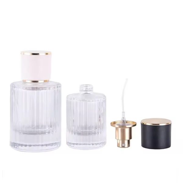 Empty Clear Cylinder Perfume Fragrance Glass Bottle Atomizer Spray Bottle
