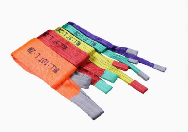OEM 1T-10T EN1492-1 Double Eye Duplex Polyester Flat Webbing Sling for Heavy Lifting
