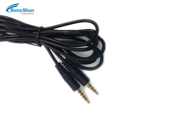 Aux Extension Audio Cable Cord Jack Stereo UL2547 24AWG Black IPC/WHMA-A-620