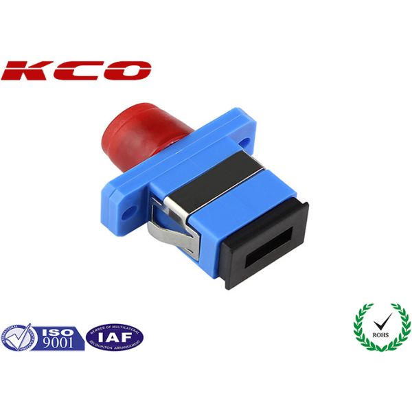 Hybrid Duplex Fiber Optic Adapter SC to FC / FC to SC Metal Low Insertion Loss