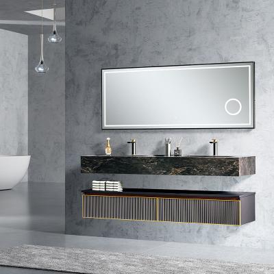 Factory Directly Modern Hotel Hanging Waterproof Mirror Wash Basin Vanity Bathroom Cabinet