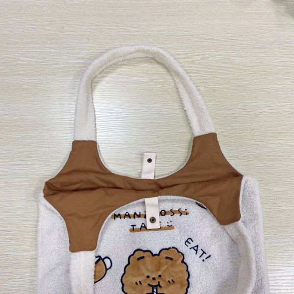 Сумка Tote 66x43cm медведя плюша OEM мягкая для студентов