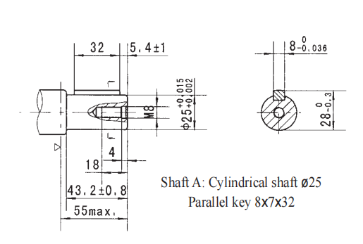 BMP-50-2-A-D Gerotor Hydraulic Motor 50ml/R 2 Bolt Flange Shaft 25mm