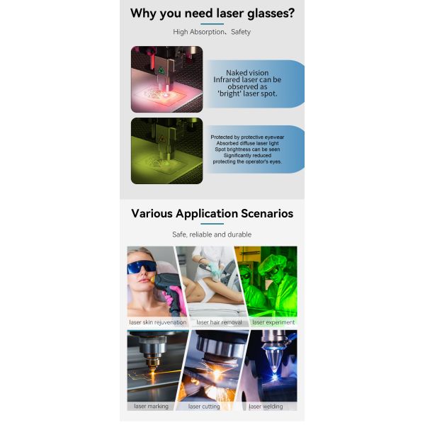 Laser protection safeti glasse goggles glasses laser lenses Laser glasses protection 900-3500nm 9000-11000nm 10600nm laser protector laser protective 532 glasses laser protection laser welding glasses