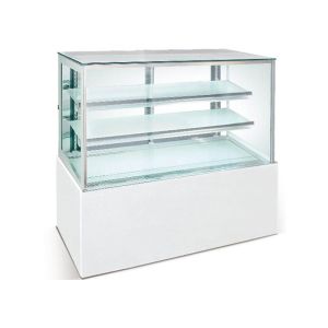 Коммерчески белой Refrigerated стойкой замораживатель витринного шкафа десерта торта для пекарни