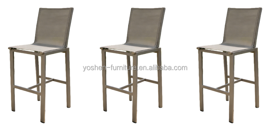 Aluminum Outdoor Bar Stool Waterproof & UV-Resistant Patio & Bar High Stool