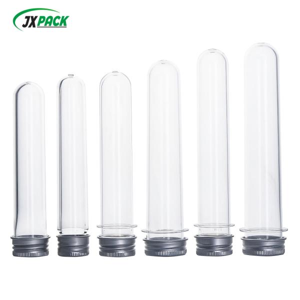 40ml 55ml 60ml Plastic Preform Recyclable Plastic Test Tube With Aluminum Cap