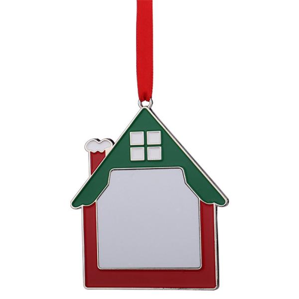 Sublimation Christmas Hanging Ornaments Metal Pendant For Christmas Tree Decoration