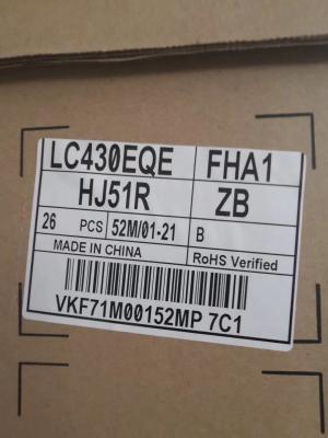 LC430EQE FHA1 Led Tv Display Panel , 3840 * 2160 Pixels Led Display Tv Screens